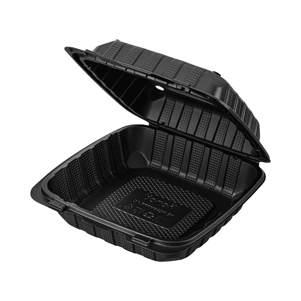 8"x8" Black Mineral Filled Container