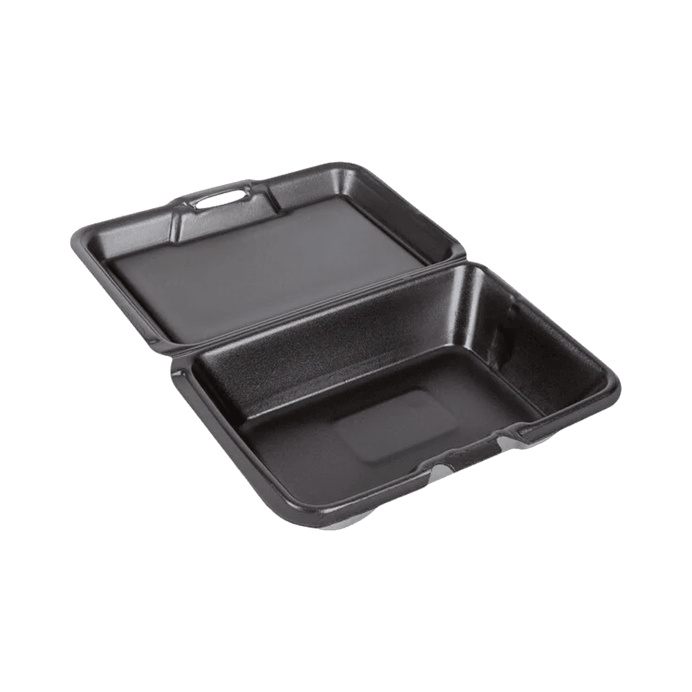 9"x6" Black Foam Hinged Container