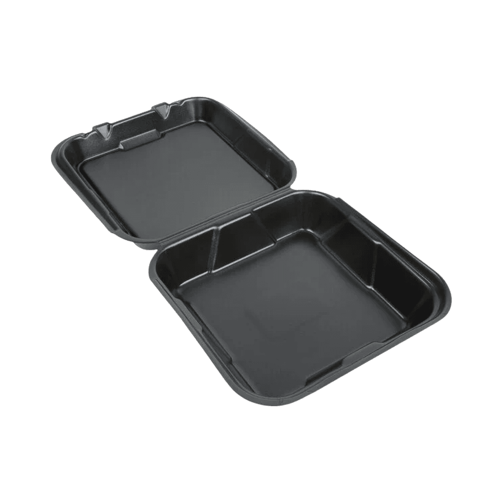 9"x9" Black Foam Hinged Container