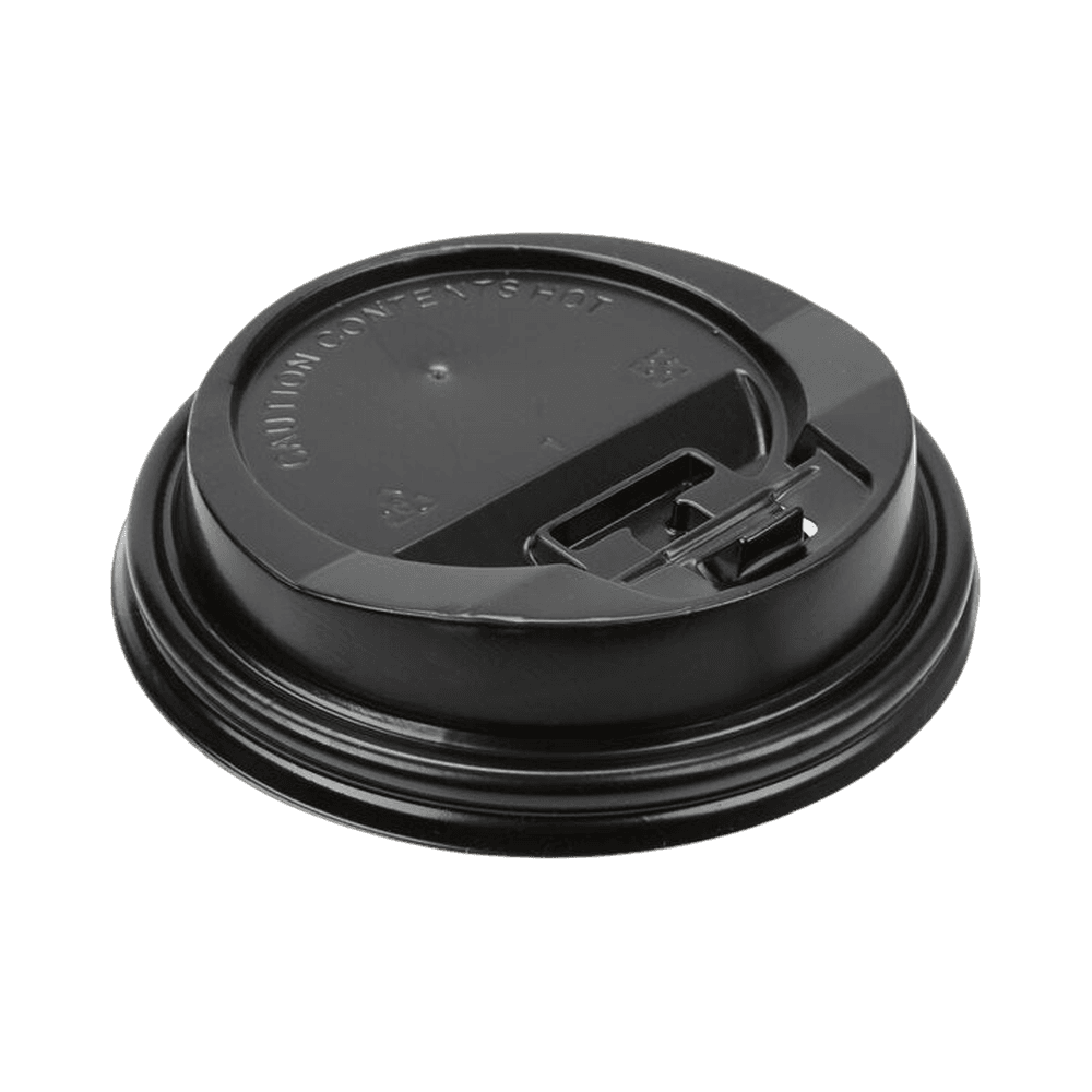 Black Sipper Dome Lids for Paper Hot Cup