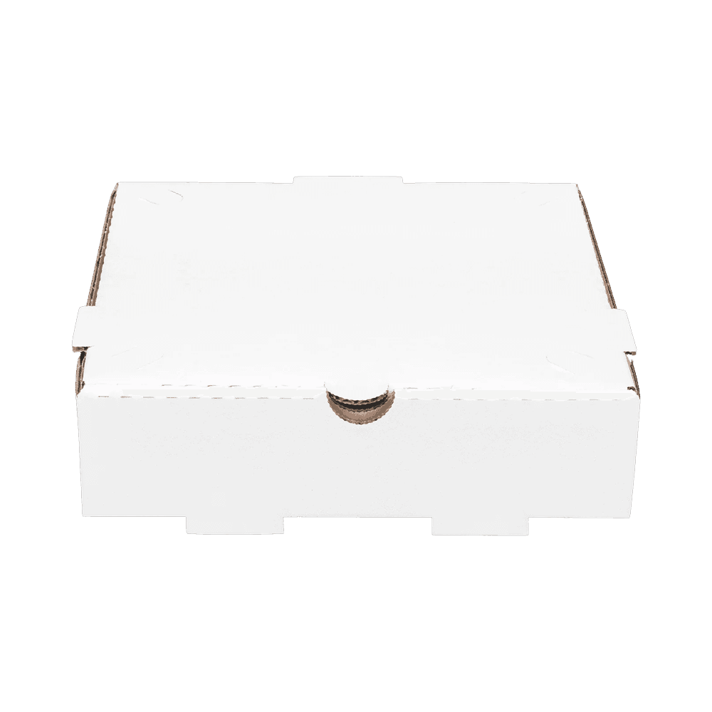 White Corrugated Pizza Box