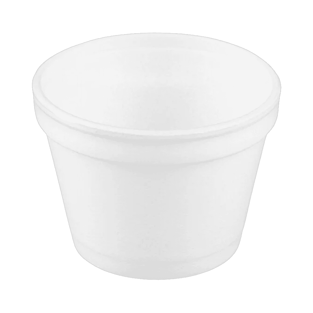 White Foam Food Squat Container