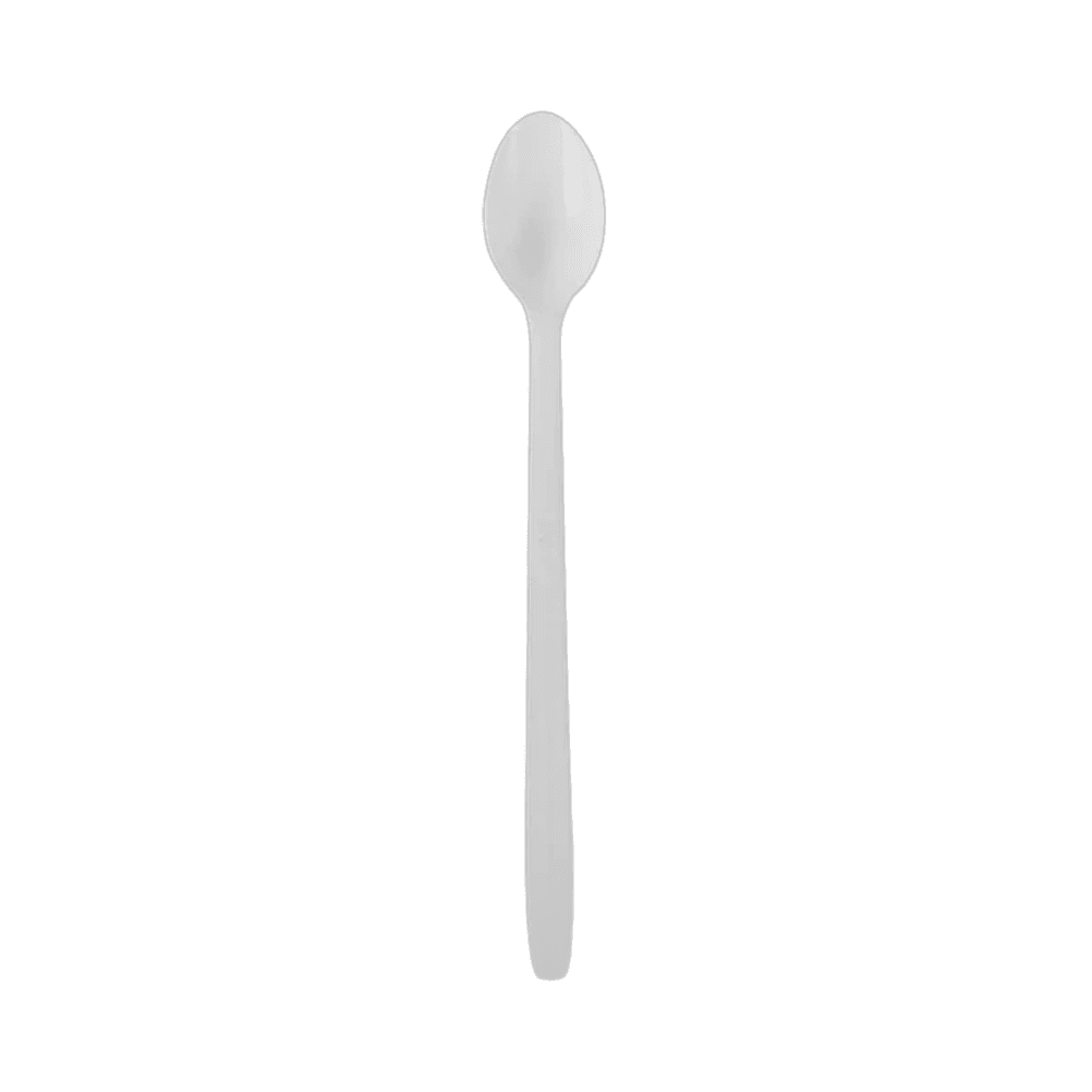 White Heavy Weight Unwrapped Soda Spoon