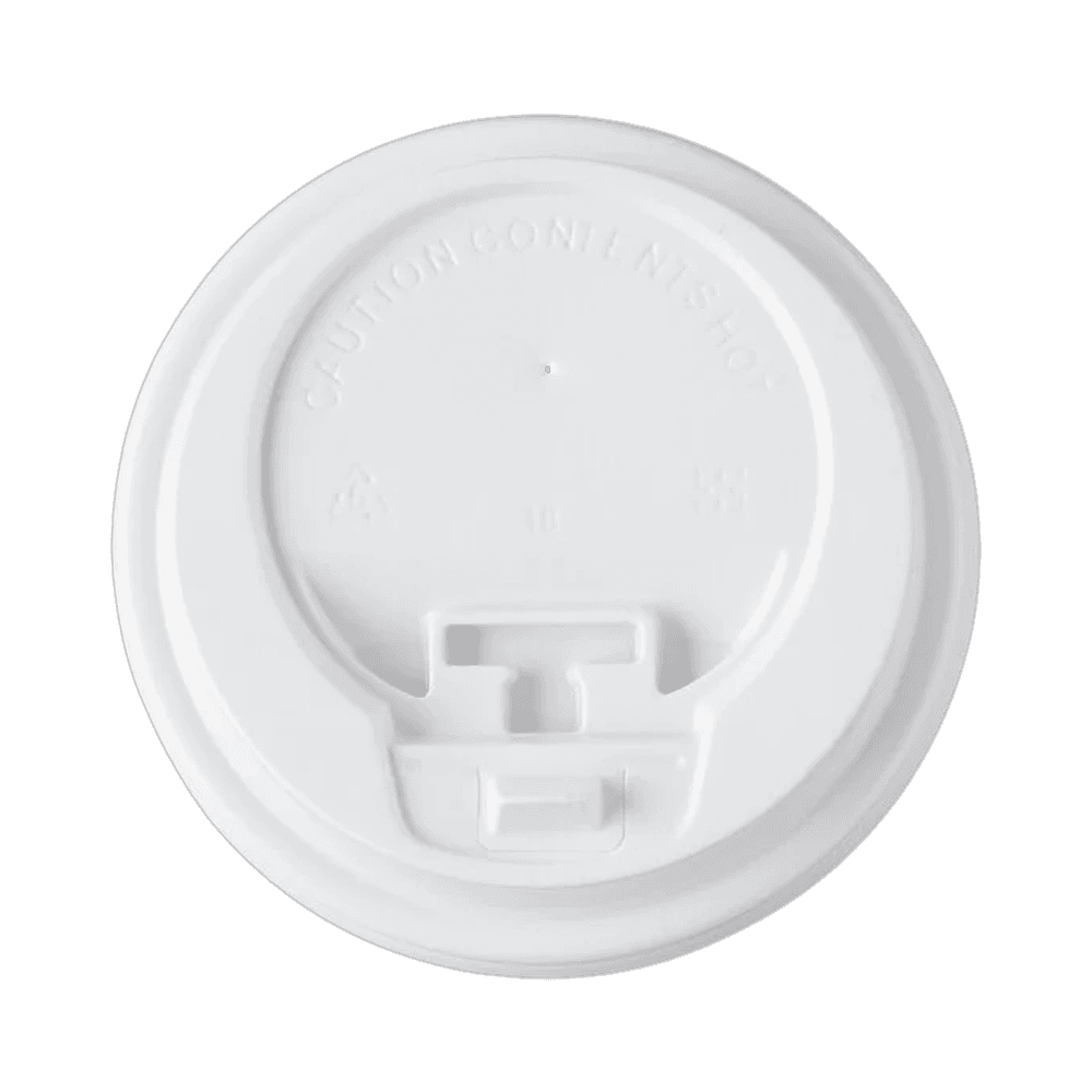 White Sipper Dome Lids for Paper Hot Cup