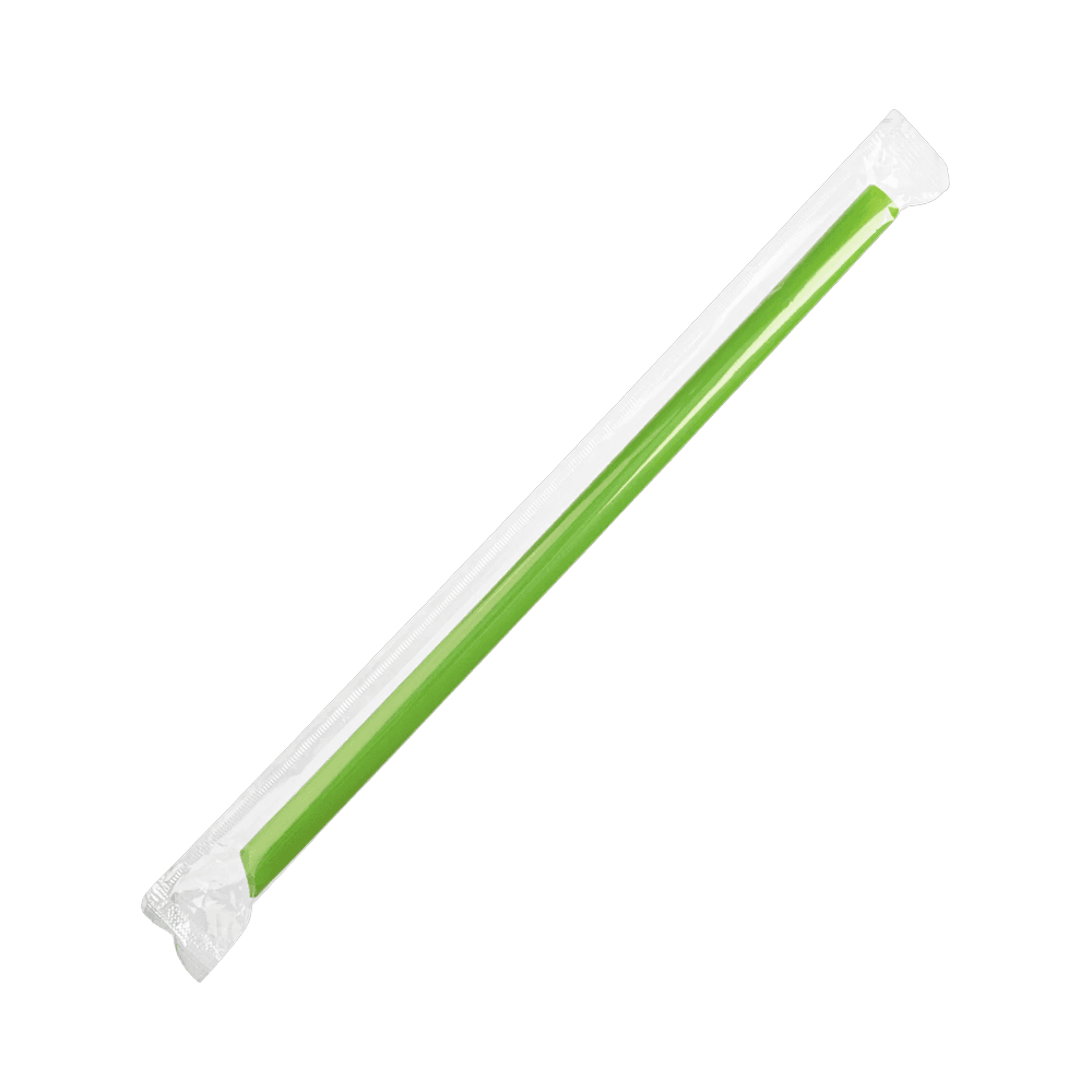 9" Wrapped Colossal Boba Straw (Colored)