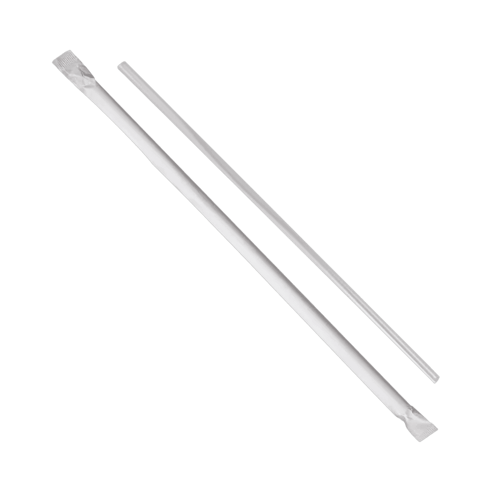 10.25" Wrapped Jumbo Straw (Clear)