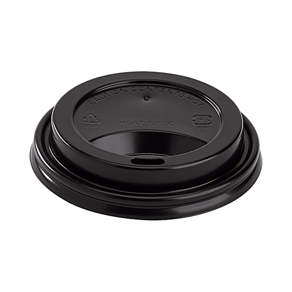 Black Sipper Dome Lids for Paper Hot Cups
