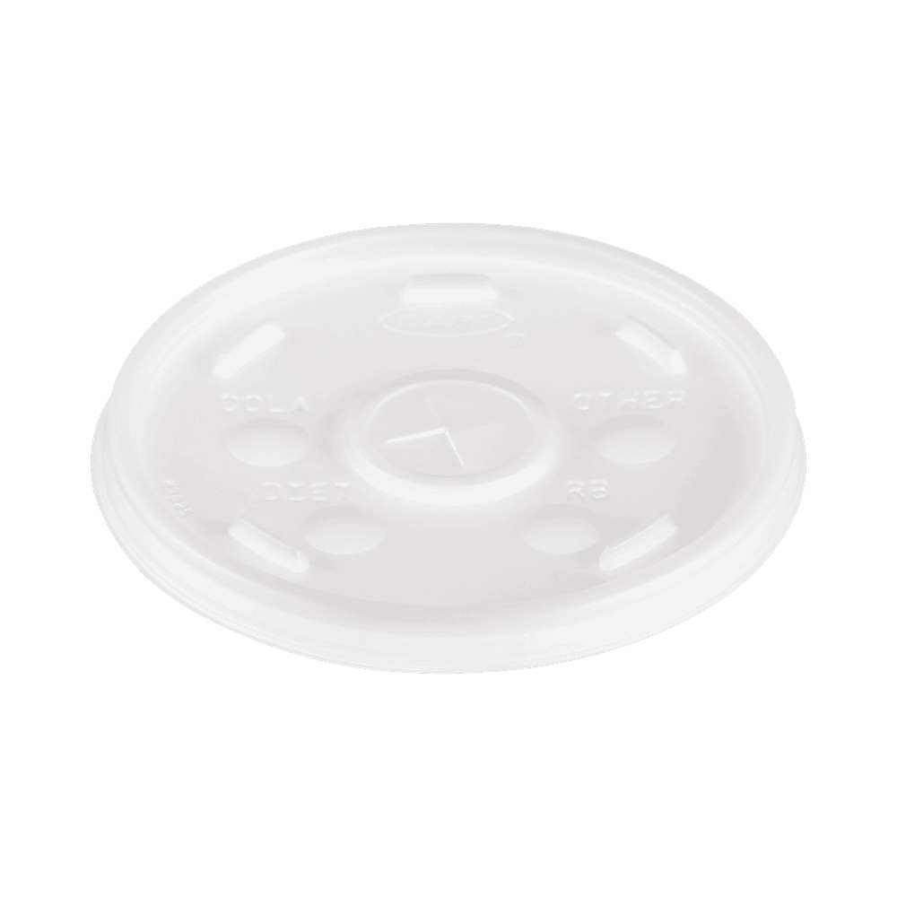 16SL Translucent Lid with Straw Slot for 12oz–24oz Cup