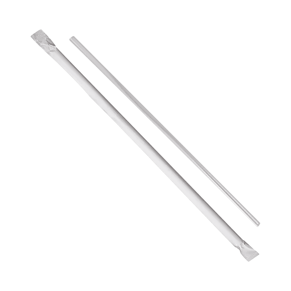 10.25" Wrapped Jumbo Straw (Clear)