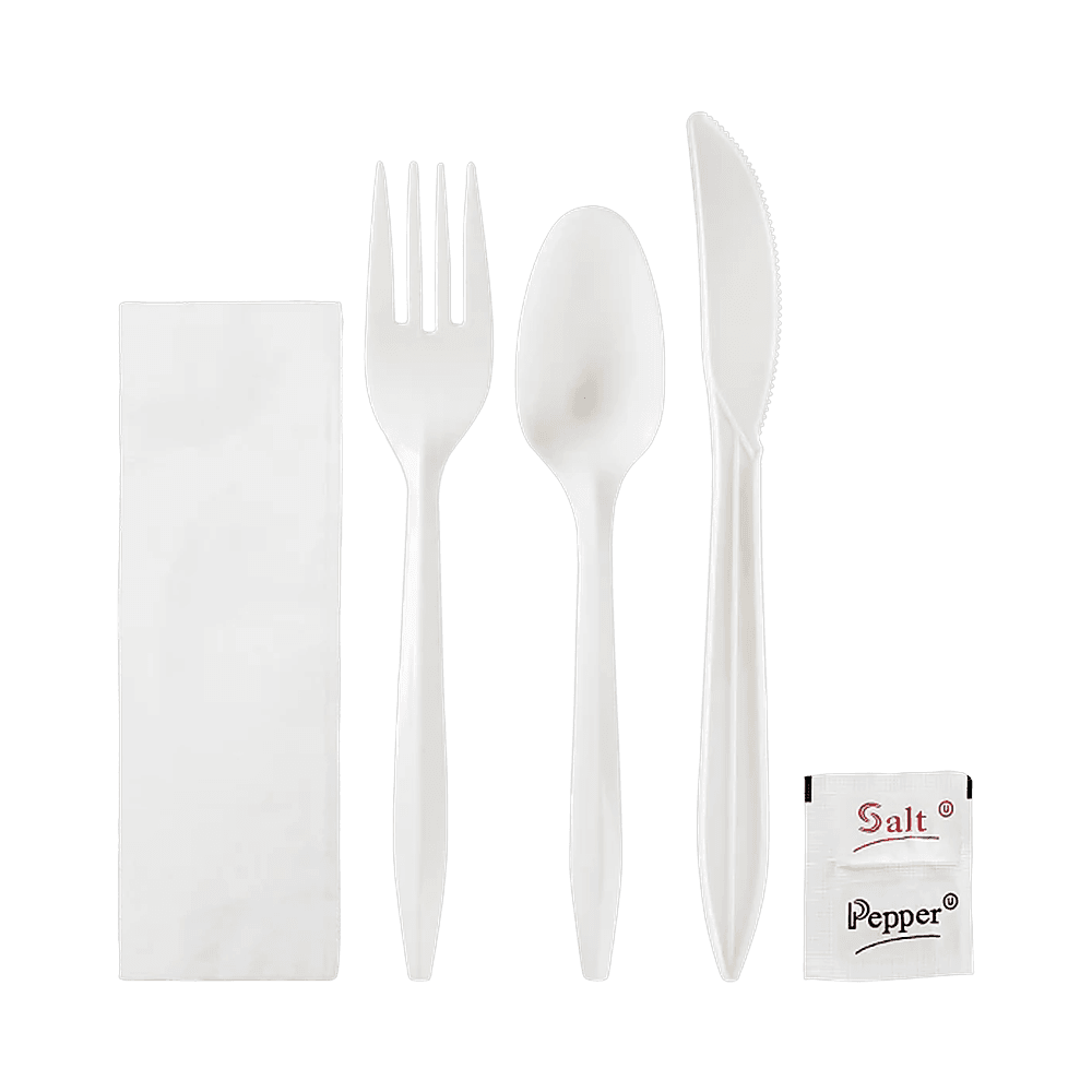 Medium Weight Cutlery Kit (White)
